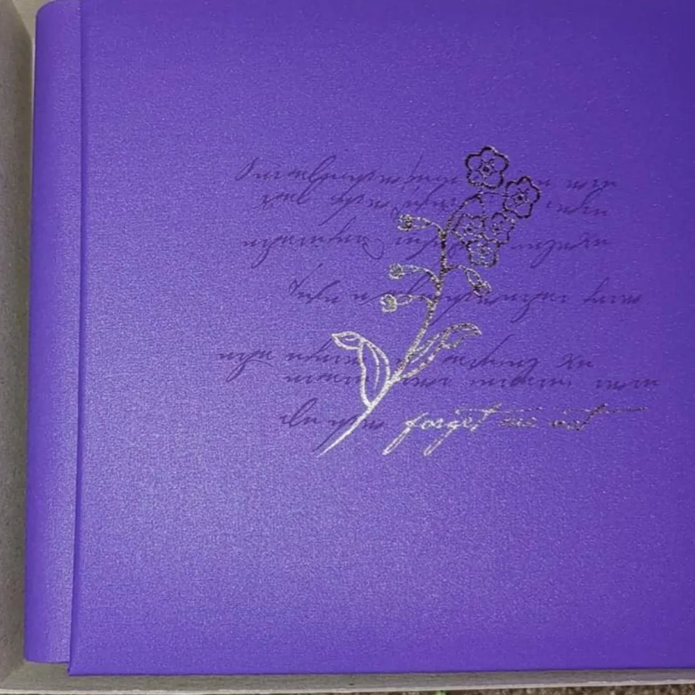 Creative Memories 7x7 purple Forget Me Not album